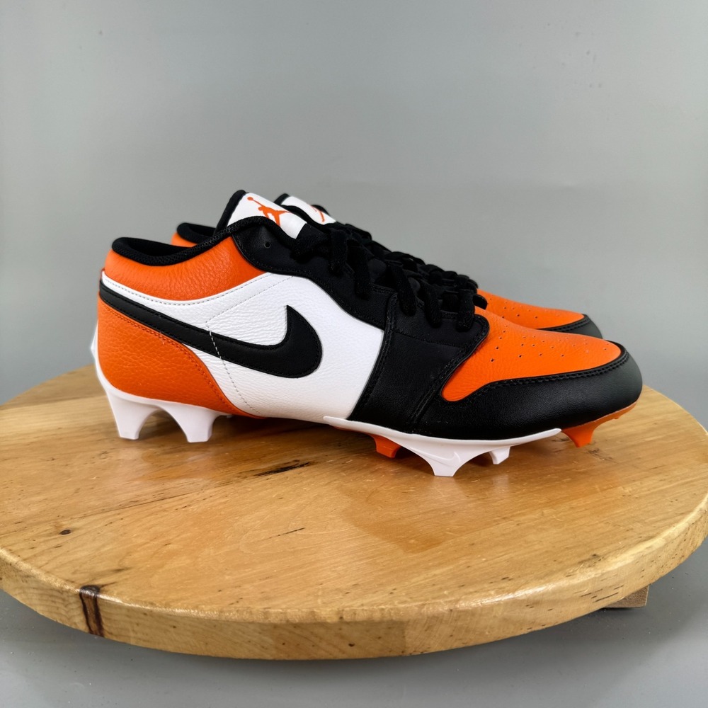 Nike Jordan 1 Low TD Mens Size 13 Football Cleats Shattered Backboard Orange NEW